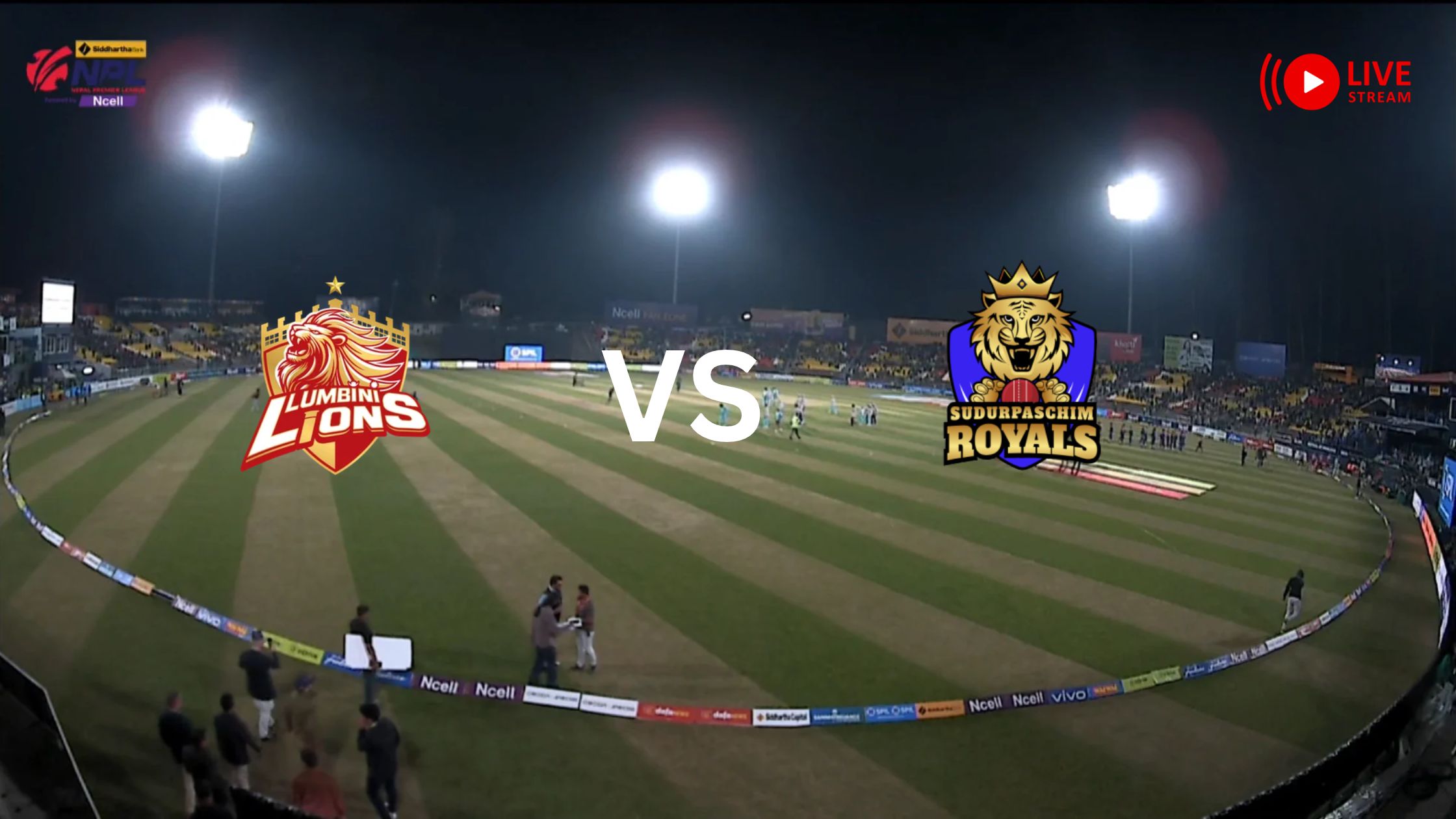 Watch Lumbini Lions Vs Sudurpaschim Royals Live